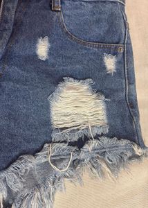 Distressed Denim Shorts
