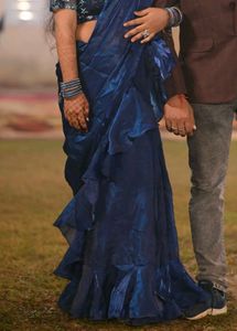 Exclusive Ruffled Ready to wear Saree with Blouse