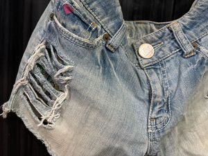 Distressed Denim Shorts
