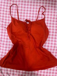 Cute Red-Orange Cami Top