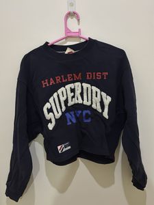 Superdry Harlem Dist NYC Cropped Sweatshirt