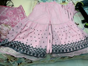 semi stitched shraara suit with dupatta