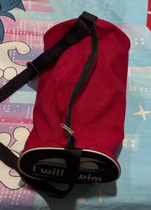 Stylish Red &amp; Black Swim Bag