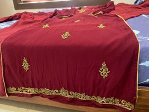 Maroon Embroidered Salwar Kameez