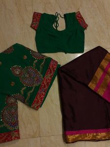 2 Saree With 1 Blouse. Dhamaka Offer