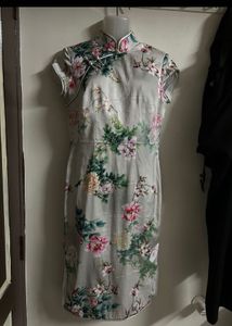 Elegant Floral Cheongsam Dress