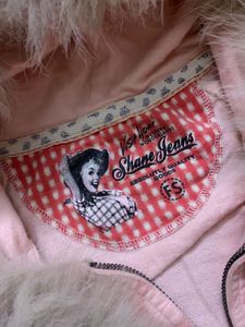 Y2k Vintage Pink Zip-Up Hoodie