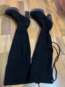Black Over The Knee Boots | Thigh High Heeled Boot