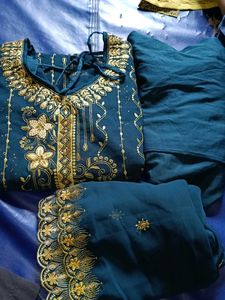 beautiful Georgette kurta patiyala dupatta