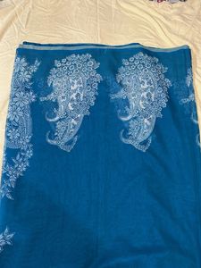 Elegant Blue Floral Saree