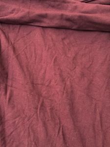 Maroon Off-Shoulder Long Sleeve Top