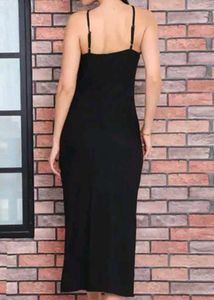 Sleek Black Maxi Dress with price tag shein brand