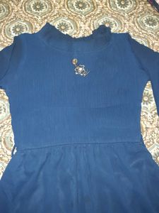 Elegant Navy Blue Maxi Dress
