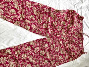 Maroon Floral Print Kurta set