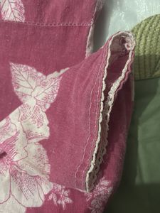 Stylish Pink Floral Kurta Set with Dupatta