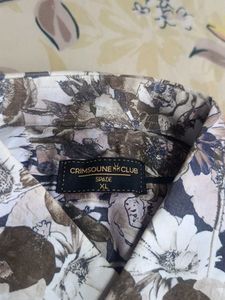 Floral Print Men's Button-Down Shirt