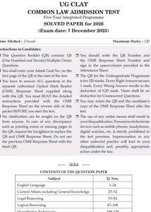 CLAT (UG) &amp; AILET YEAR-WISE10 PREVIOUS SOLVED Pape