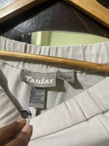 Cream Wide Leg Pants