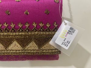 NEERUS Embellished Pink Clutch Bag with Chain