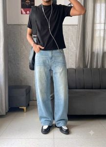 whisker unisex baggy jean