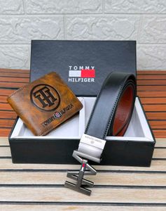 Tommy Hilfiger Belt and Wallet Set