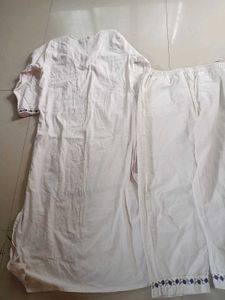 White Kurta Set with Dupatta