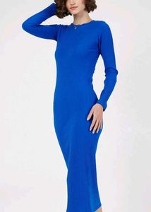 Rib bodycon midi dress