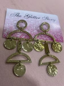 Gold Geometric Dangle Earrings