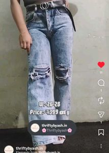 ❤️Acid Wash Distressed Denim Jeans❤️