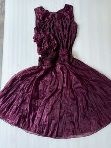 Stunning Ruffled Purple Ethnic Gown