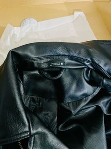 Zara Black Faux Leather Biker Jacket