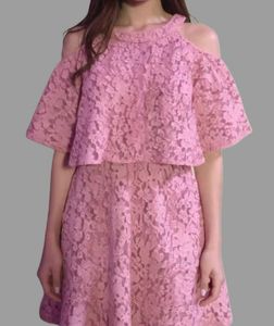 Cute Pink Lace Mini Dress Size S