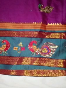 Cotton Fabric Kata Padri Saree