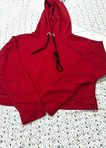 completely new Red Cropped Hoodie