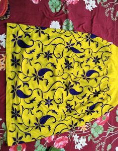 Vibrant Yellow Embroidered Ethnic Skirt