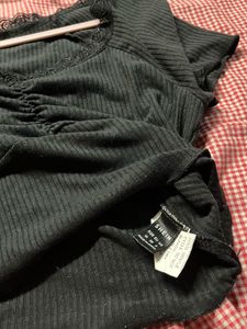 Black Y2K Lace Camisole Top