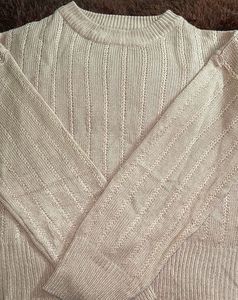 Beige Knit Sweater - Stylish &amp; Comfortable