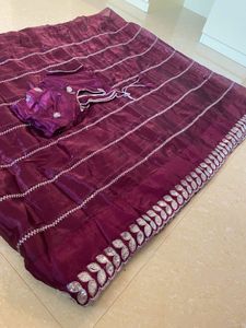 Elegant Purple Saree with Blouse