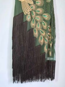 Sparkling Peacock Flapper Dress
