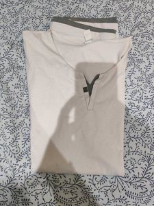 Men's White Henley T-Shirt