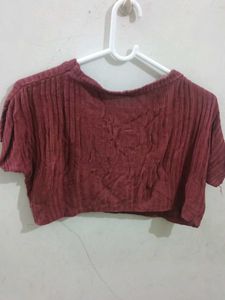 Cute Brown Cropped Top