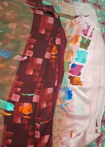 Colorful Abstract Print Saree