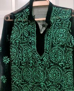Chikankari Kurta (Black)