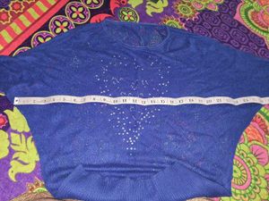 Chic Blue Sparkle Sweater