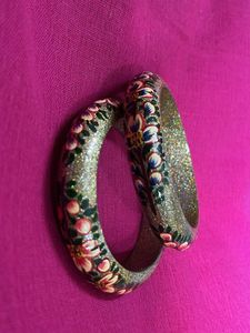 Kashmir wooden Hand-Painted Floral Bangles