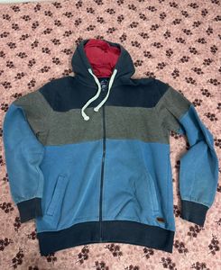 Mast &amp;Harbour Men's Color Block Zip-Up Hoodie