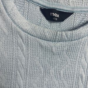 Max - Light Blue Knit Top