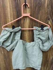 Stylish Puff Sleeve Crop Top