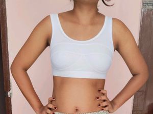 Comfortable White Sports Bra