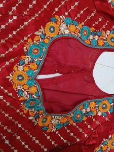 Computer Work Red Blouse FullWork
